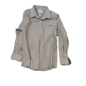 Roundtree & Yorke Gold Label Sli Fit Dress Shirt Mens 17/34